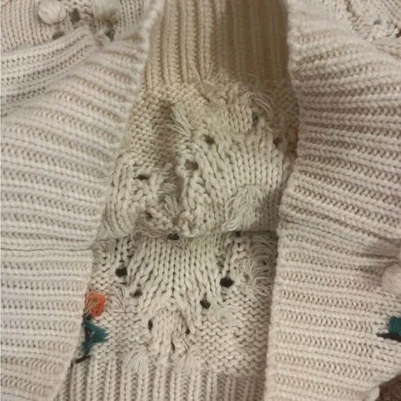 Zara Crochet Knit with Floral Appliqués Sweater - Picture 8 of 8